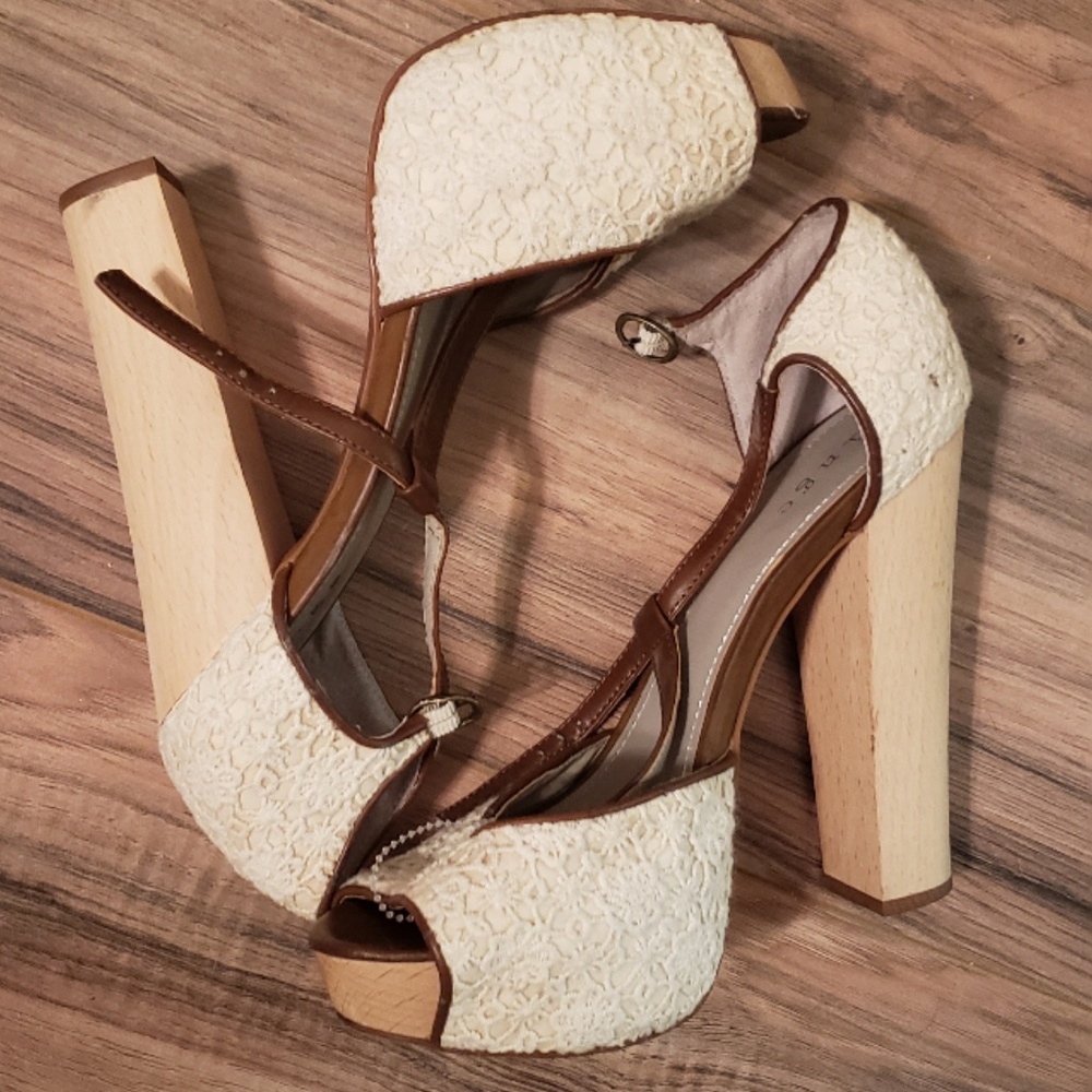 Hinge Crochet Pumps High Heels T Sandals
